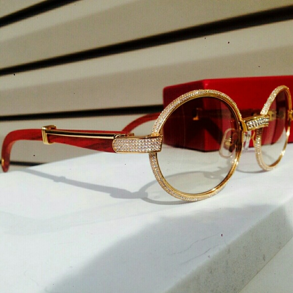 Cartier Accessories Custom Iced Out Vintage Cartier Sunglasses Poshmark